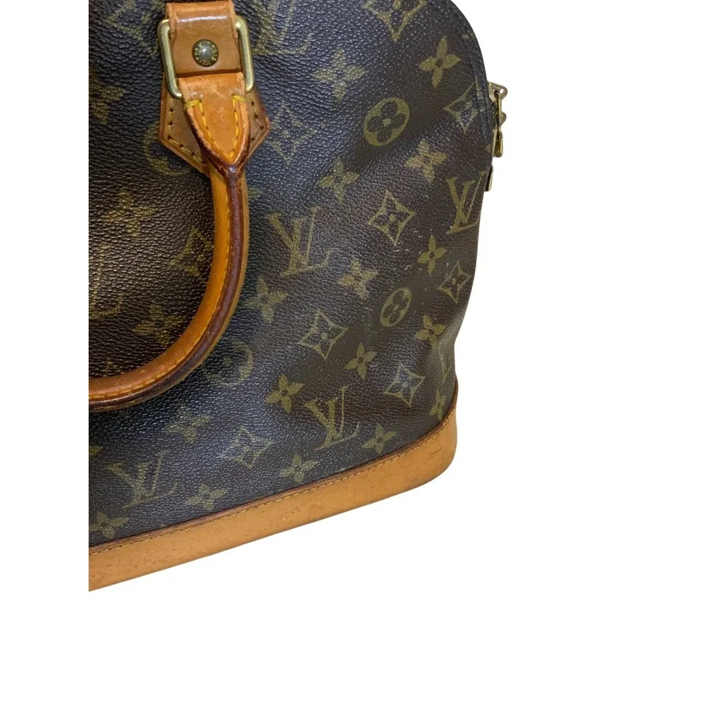 Louis Vuitton Alma PM Monogram Canvas Handbag Brown M51130 Vintage - Picture 14 of 16